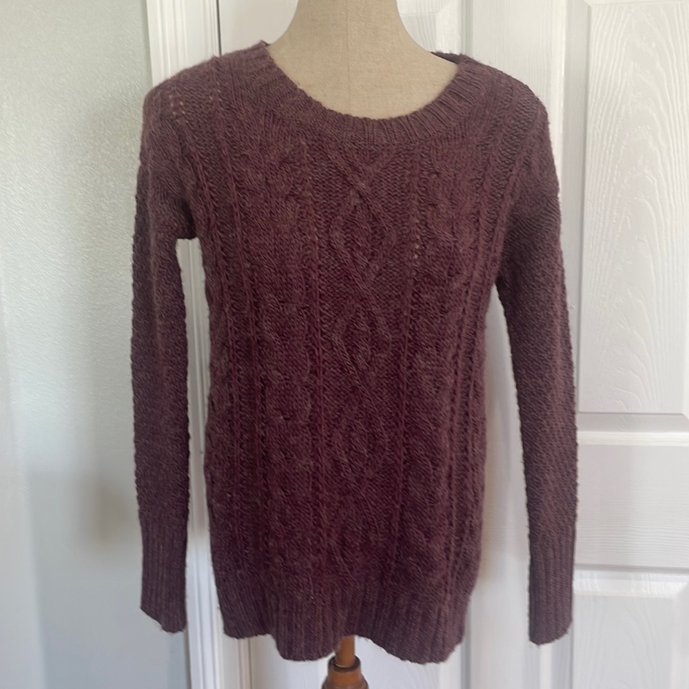 Between me & You sweater cable knit chunky wool blend pull over women’s size XS